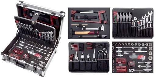 [KRAFT202.143.000] Kraftwerk gereedschapskoffer  B143 1/4" + 1/2" 102st 