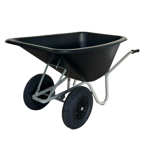 [KUNSTKR2] Brouette plastique 2 roues châssis galva 170 l
