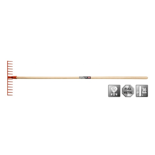 [POL0290351] Râteau avec 14T 400 mm Polet + manche