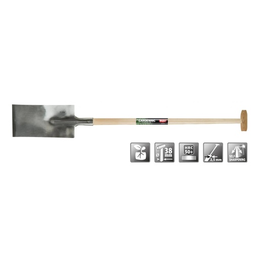 [POL101001] Spade damesspade polet 280/150 T-steel 