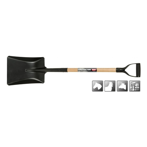 [POL1060402] Schaufel alu 320x260 D-Stiel Polet
