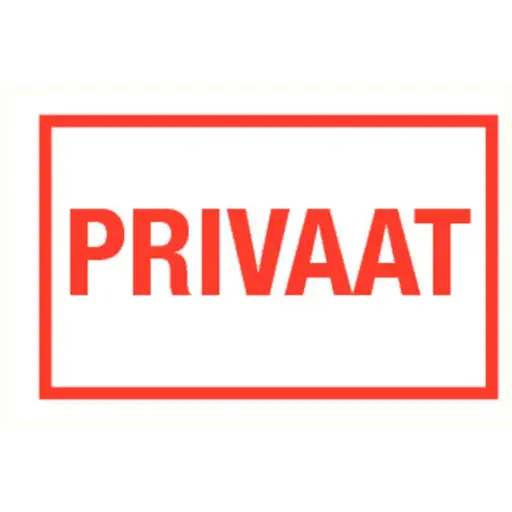 [PRIV600X400] Panneau de signalisation T2 "privé" SB250 600x400 rouge-blanc
