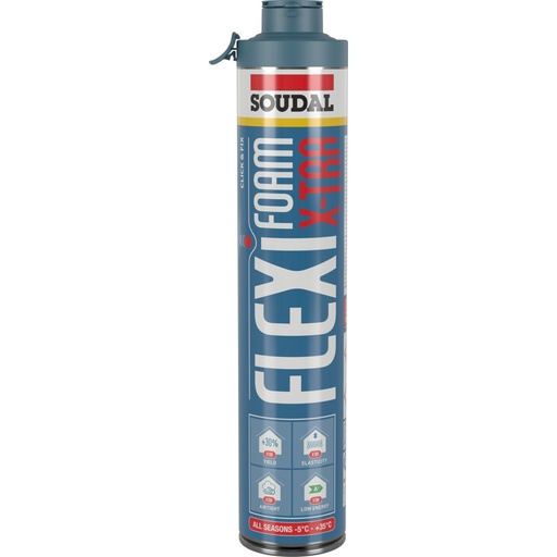 [157325] Flexifoam X-tra click&fix 750 ml blauw Soudal