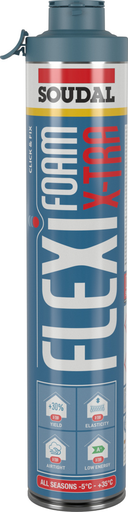 [157325] Flexifoam X-tra click&fix 750 ml bleu Soudal