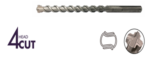 [UT70378] Utilvo SDS+ Foret 4 points 14x160mm