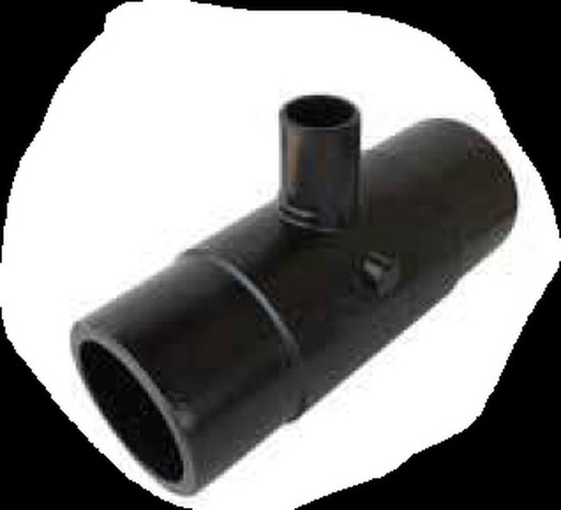 [PETS2001608PN16] PE pressure mirror weld red. tee dia 200/160mm 90° SDR11 PN16