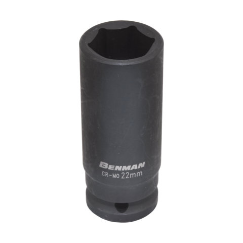 [BENDOP12L15] IMPACT DEEP SOCKET, BLACK, 1/2", 78MML 15mm, BENMAN 
