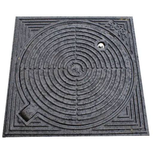 [DWA250B] Cast iron lid dia 250 DWA hinged lid B125