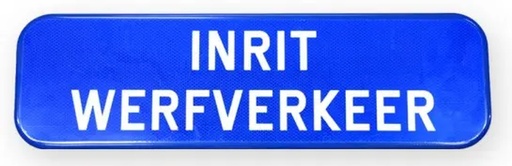 [INRIT700/200] Verkehrsschild 'Hofverkehr Einfahrt' SB250 700x200 blau