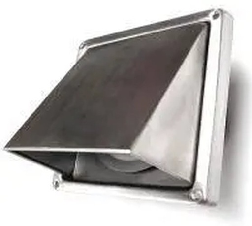 [RVS125] Grille d'aération avec volet central en acier inoxydable Ø125