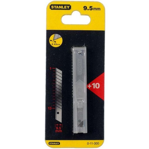 [0-11-300] Stanley afbreekmesjes in dispenser 9mm 