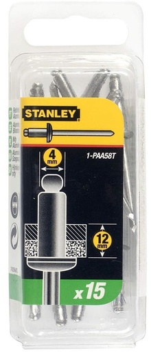 [1-PAA58T] Stanley blind rivets 4x12mm (15pcs)