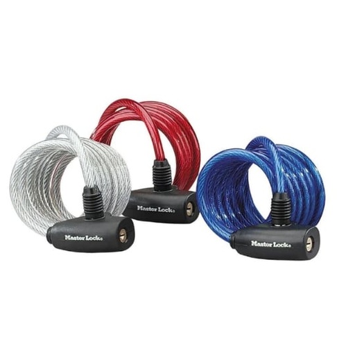 [8127EURTRI] Fahrradschlösser mit Schlüssel (Spirale) 1,8m x 8mm