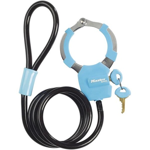 [8275EURDPROBLU] Cable lock Blue with steel cable 1m x dia 8mm