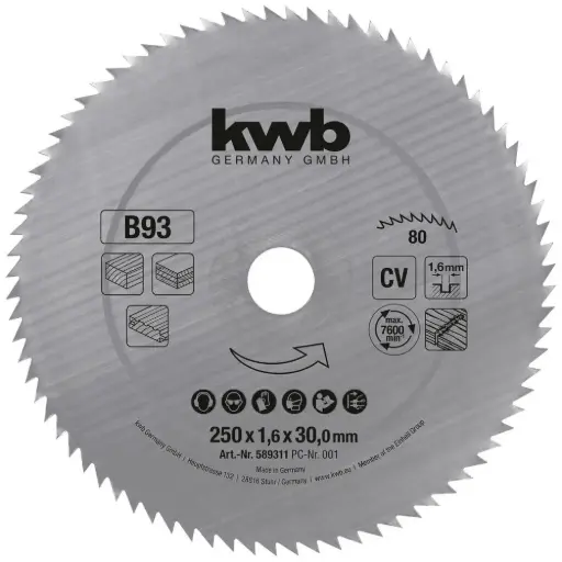 [KWB586533] KWB Cirkelzaagblad HM Ø 190 X 16mm  65E
