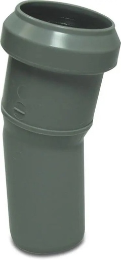 [PPBS2001SN8G] PP Bocht riolering dia 200mm 15° Msp grijs benor SN8