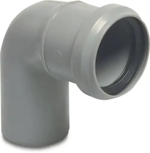 [PPBS2508SN8G] PP Bocht riolering dia 250mm 87° Msp grijs benor SN8
