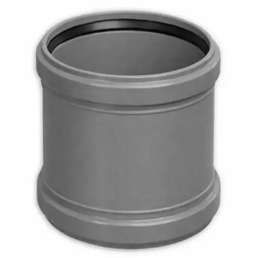 [PPM125SN8G] PP steekmof riolering dia 125mm grijs benor SN8