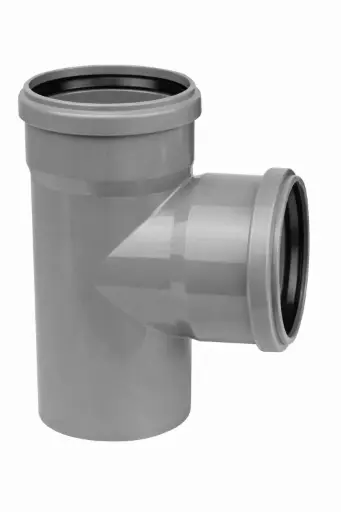 [PPTBS4008SN8G] PP T-piece sewer dia 400mm 87° 2xMsp gray benor SN8