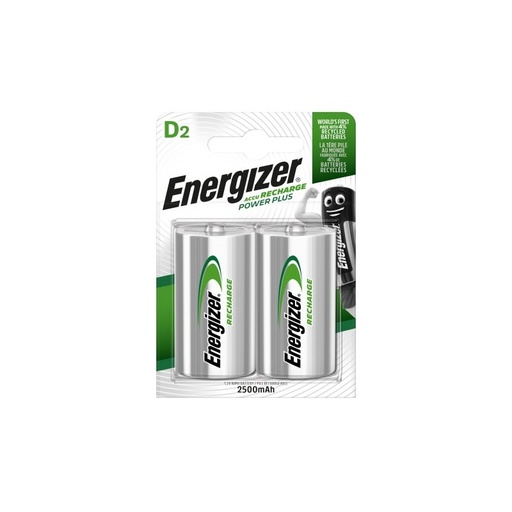 [2/HR20] battery energizer rechargeable D 2 pcs 2500mAh