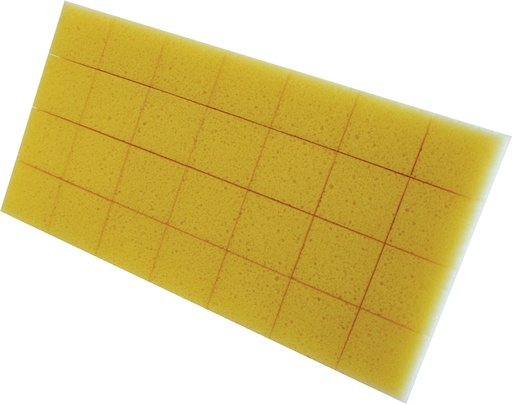 [2021/HG] Plastic trowel with thick yellow sponge / gridded 270x140x30mm